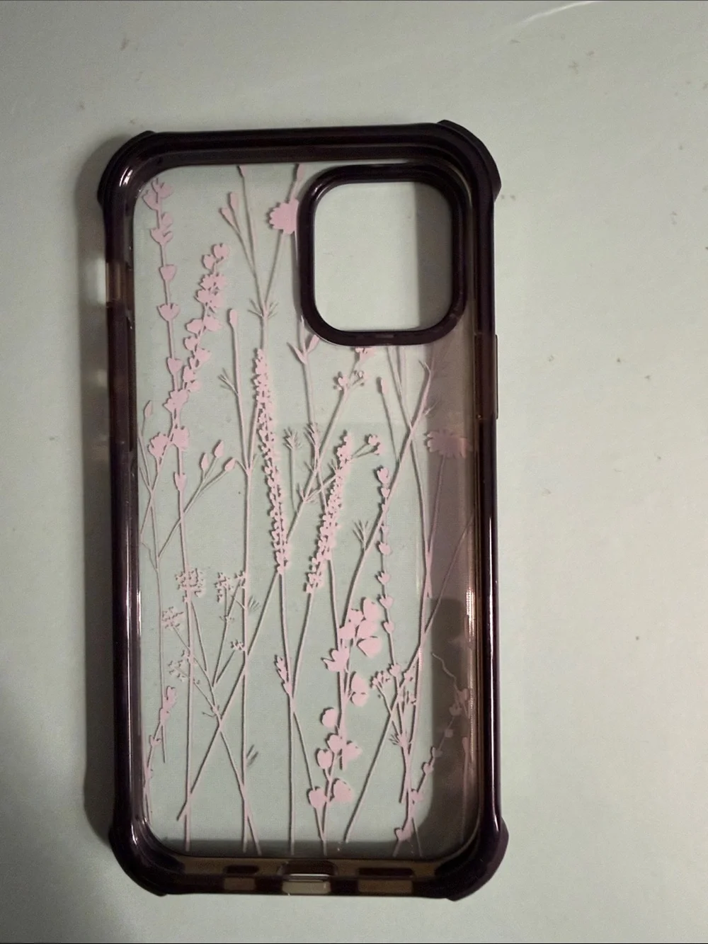 Casetify Clear Case with Pink & Purple Wildflowers
